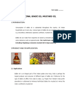 Medicinal Grade Oil: Mustard Oil: Profile No.: 33 NIC Code
