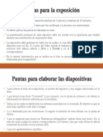 Pautas para La Exposición y para Las Exposiciones PDF