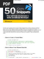 Download 50 jQuery Snippets by kzelda SN46309720 doc pdf