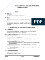 27-La Repartition Du Sodium Dans L'organisme Et Sa Regulation