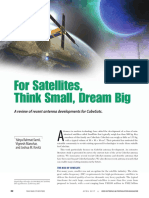 For Satellites, Think Small, Dream Big: A Review of Recent Antenna Developments For Cubesats