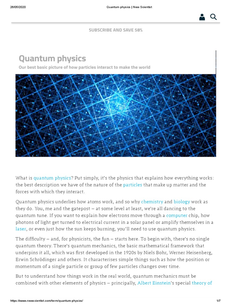 Quantum Physics - New Scientist | PDF | Quantum Mechanics | Particle ...