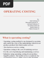 Operating Costing