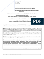 Sur Quelques Applications de La Transformation de Laplace