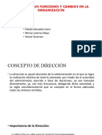 Dirección, Sus Funciones y Cambios en La