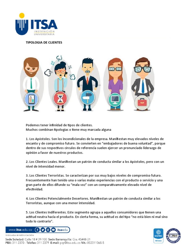 Tipología de Clientes: Clasificación y Tipos | PDF | Cliente | Business