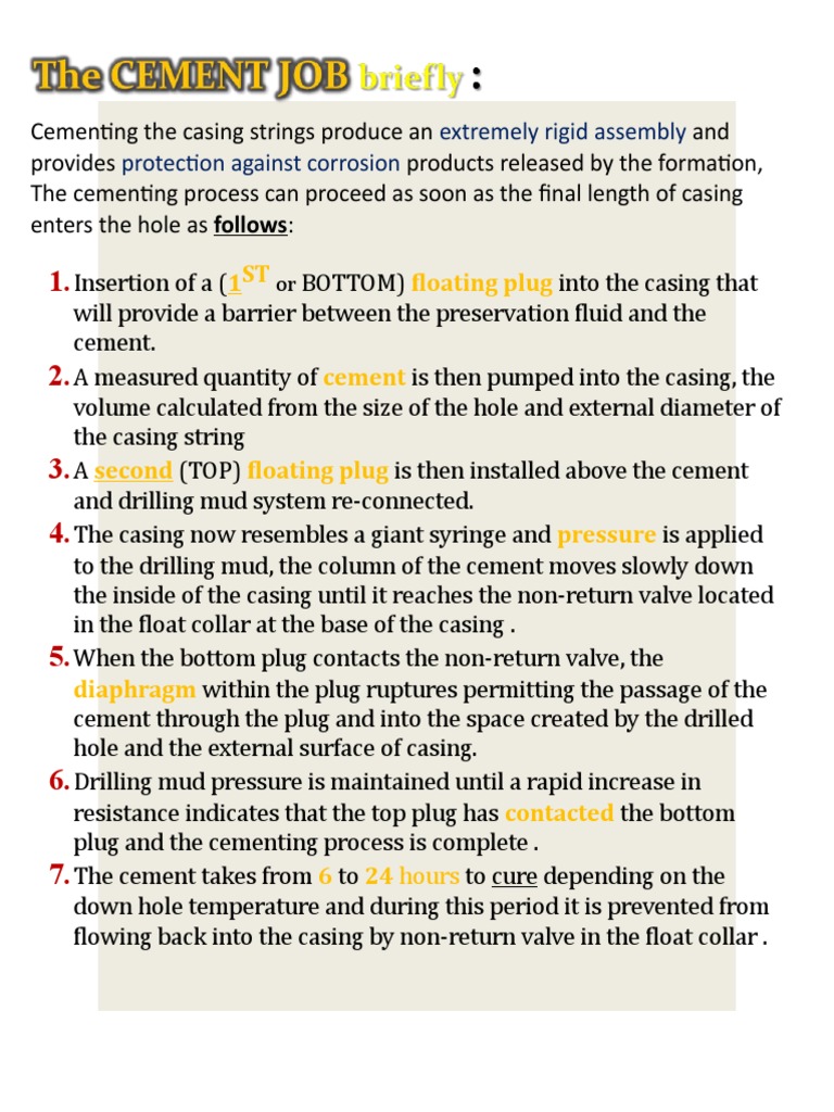Cementing Process for Casing Strings | PDF