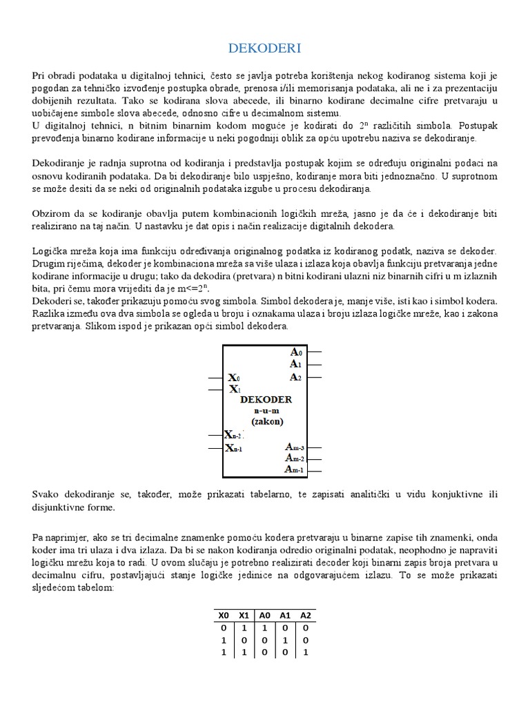Dekoderi | PDF