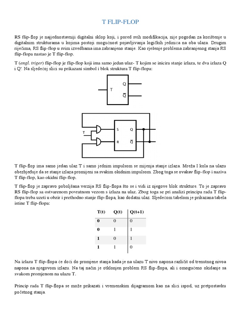 T Flip-Flop | PDF | Digital Electronics | Clothing