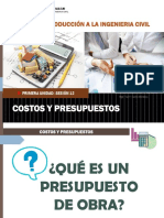 Introducción a la ingeniería civil: Costos y presupuestos