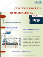 Sesión 01 - Clasificación de Procesos de Manufactura