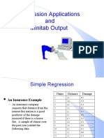 Regression Applications and Minitab Output