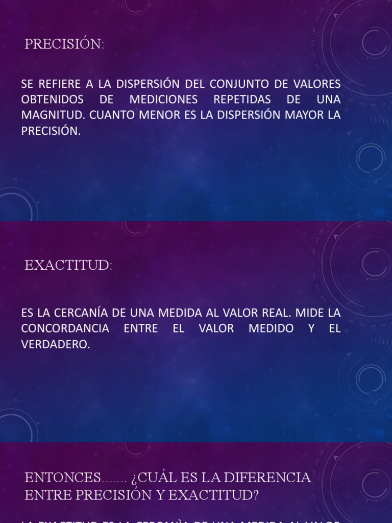 Diferencia entre Precisión y Exactitud | PDF