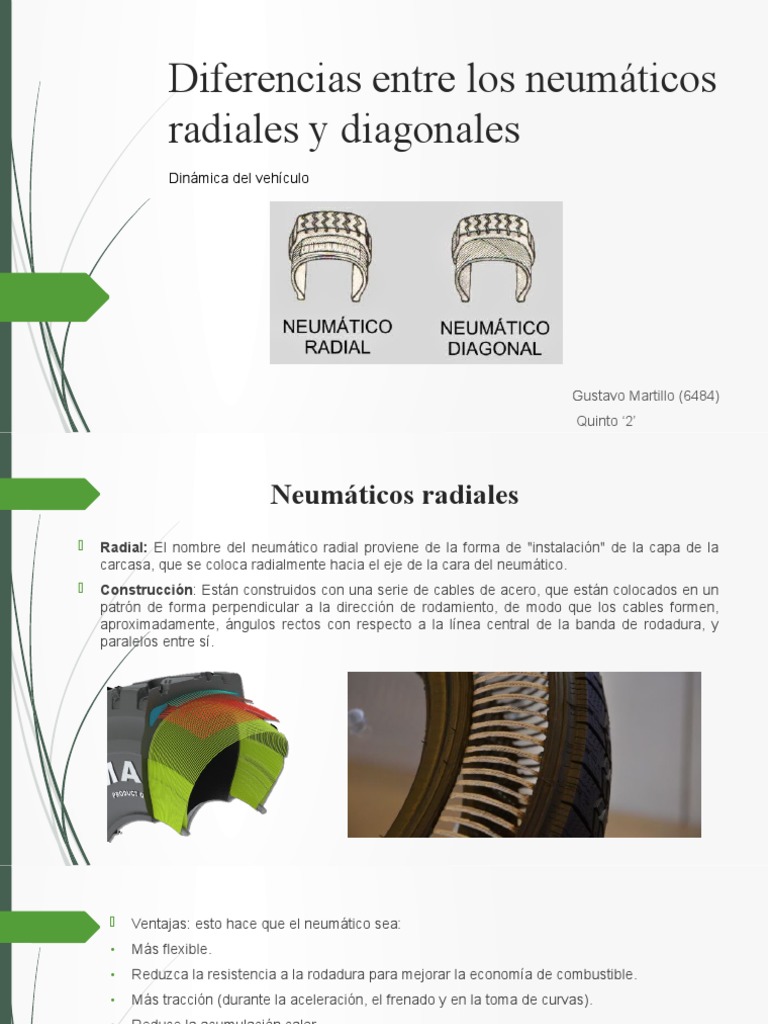 Neumáticos Radiales y Diagonales | PDF | Neumático | Materiales