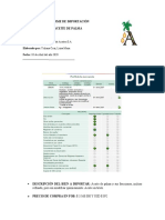 Informe de Importación