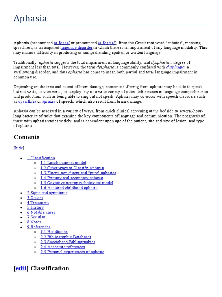 Understanding Types of Aphasia | PDF | Aphasia | Speech