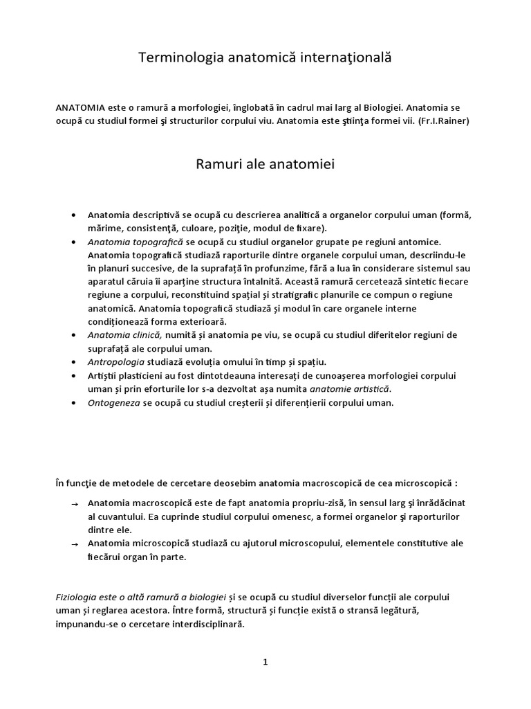 Terminologia Anatomică Internaţională PDF