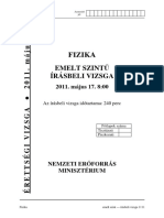 Fizika Emelt Szintu Irasbeli Erettsegi Vizsga Megoldassal 2011