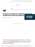 Assessores de Bolsonaro Defendem Demissão de Weintraub Antes de Audiência No Senado - Blog Do Valdo Cruz - G1