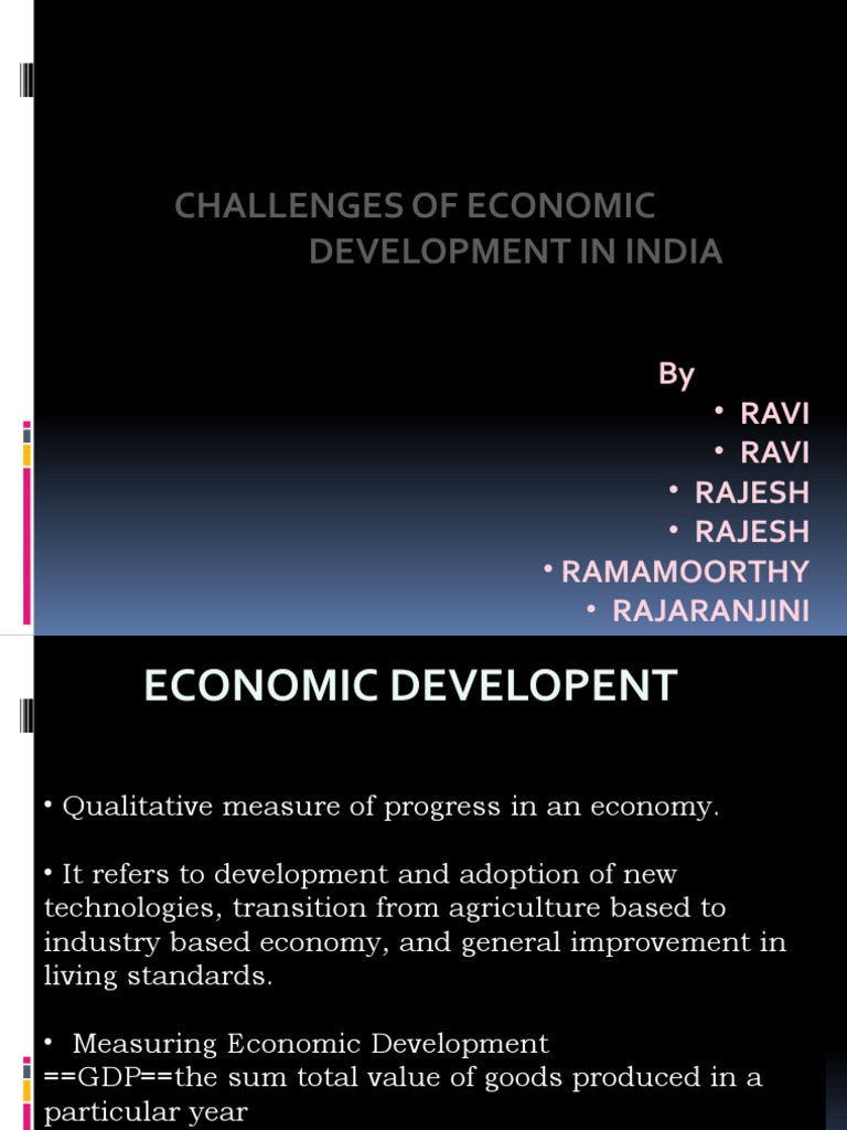 Economic Development Challenges in India | PDF | Inflation | Deflation