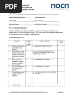 1 Speaking C2 Answer Mark Sample