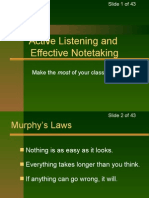 Active Listening and Effective Note Taking