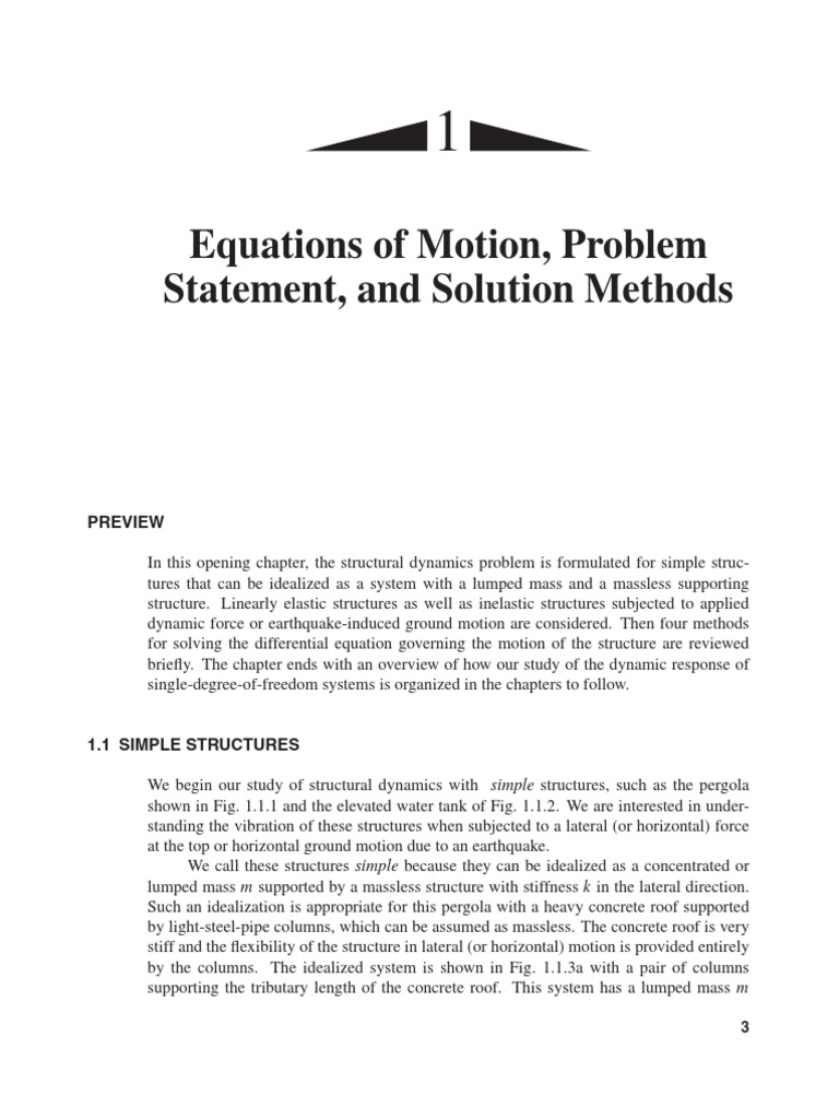 Equations of Motion, Problem Statement, and Solution Methods | PDF ...