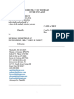 Krieger, Sperling vs. Michigan Dept. of Energy, Great Lakes, Environment - COURT of CLAIMS COMPLAINT 5.22.20