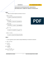 Integración por sustitución y partes