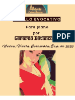 PASILLO EVOCATIVO. Para piano. Gerardo Betancourt.