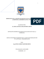 Importancia de La Gestion Tecnologica en Las Organizaciones A Partir de La Experiencia en El Curso