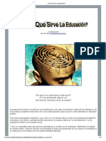 ¿DE QUÉ SIRVE LA EDUCACION