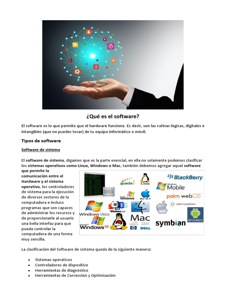 Qué Es El Software | PDF | Entorno de desarrollo integrado | Programa ...