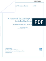 A Framework For Analyzing Competition in The Banking Sector: Policy Research Working Paper 5499