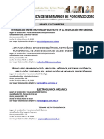 Seminarios de Posgrado 2020