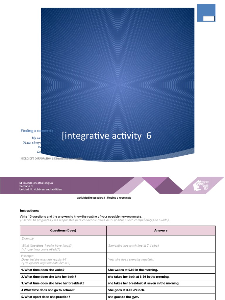 (Integrative Activity 6: Finding A Roommate | PDF