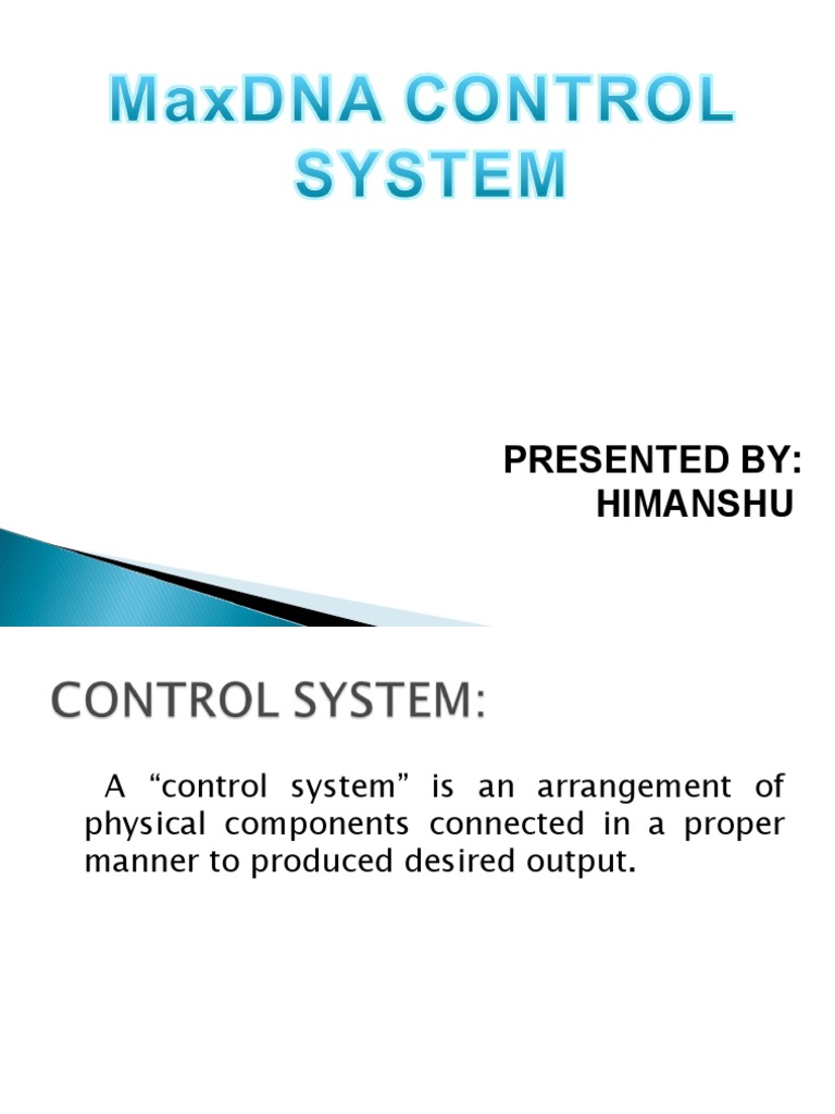 Overview of maxDNA Control System | PDF | Information Age | Systems ...