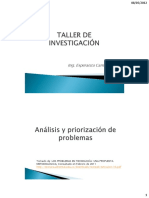 TALLER DE INVESTIGACIÓN FORMULACIÓN DEL PROBLEMA