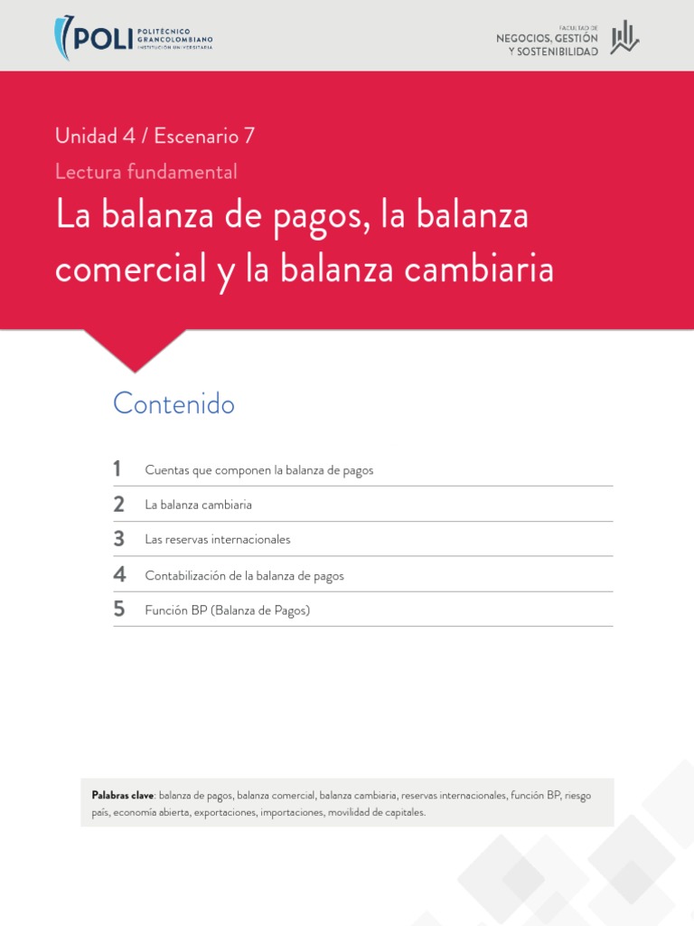 La Balanza Cambiaria y su Función | PDF | Balance de pagos | Tipo de cambio