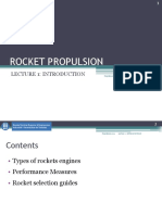 Rocket Propulsion: Lecture 1: Introduction