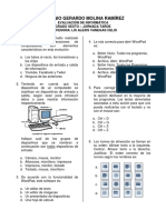 Evaluacion de Informatica para Sexto Grado PDF