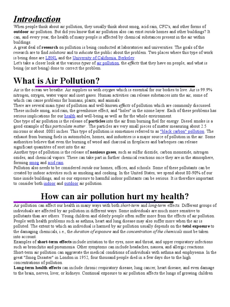 Understanding Air Pollution Effects | PDF | Air Pollution | Smog
