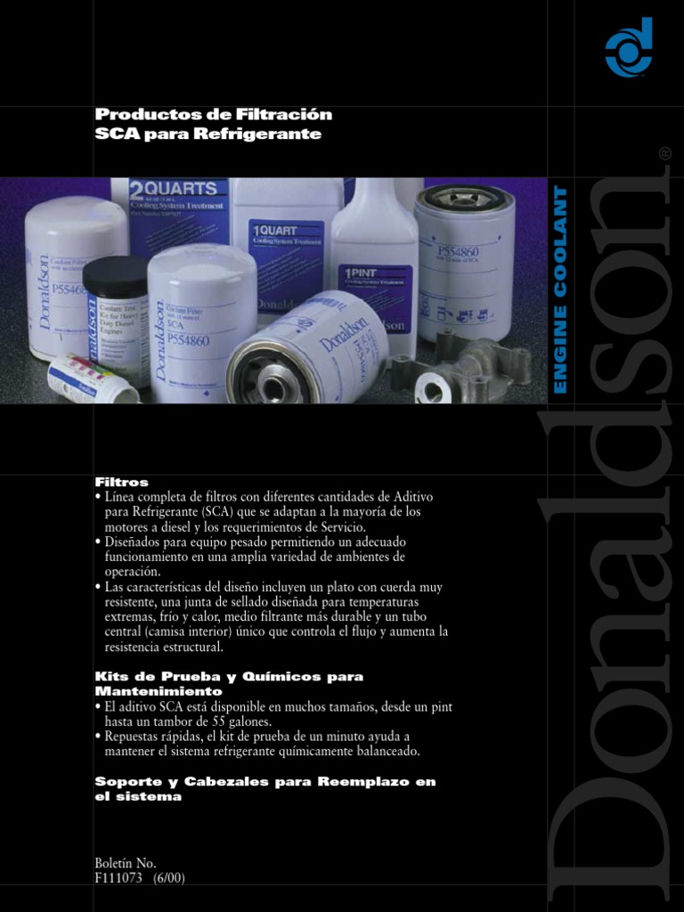 Sca Filtros PDF | PDF | Filtración | Química