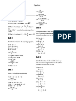Equations Drills PDF