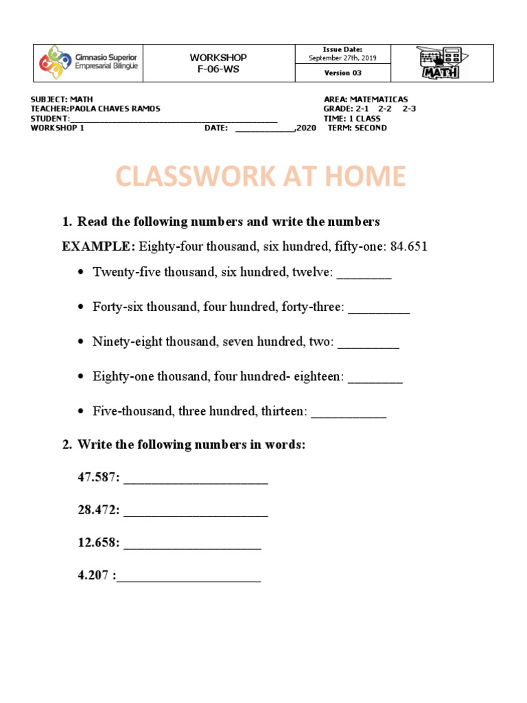 Grade 2 Math Workshop Activity | PDF