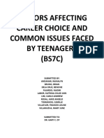 Reviewer Career Choice and Issues of Teens