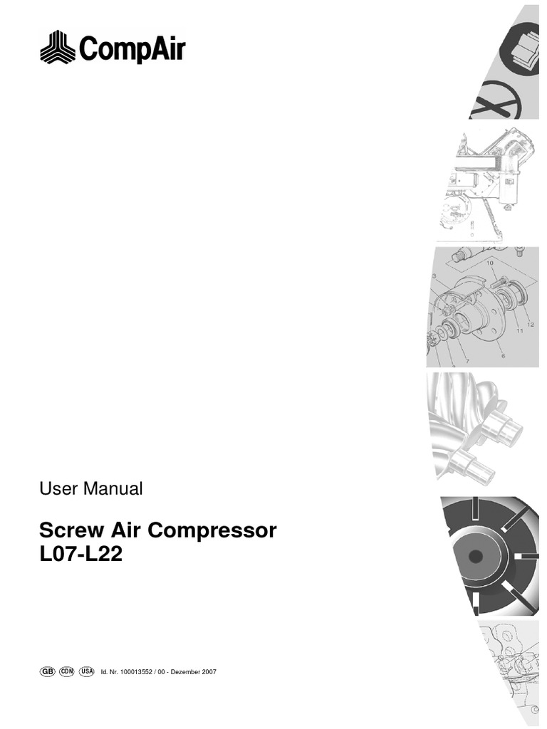 CompAir L07-L22 Compressor Manual | PDF | Valve | Safety