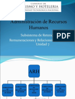 Administración de Recursos Humanos - Subsistema de Retención