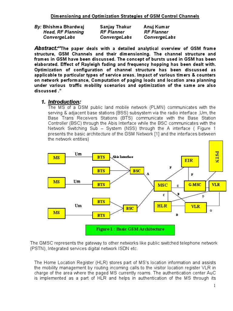 GSM Frame Structure and Channel Overview | PDF | Networks ...