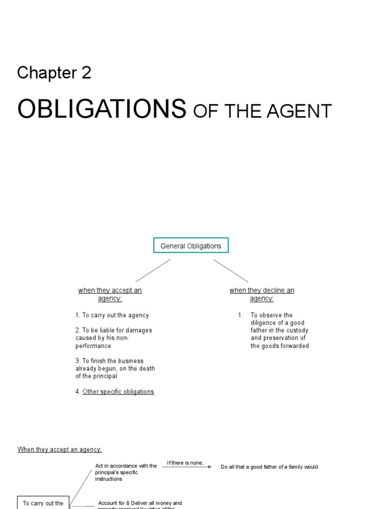 Agent's Obligations and Liabilities Explained | PDF | Law Of Agency ...